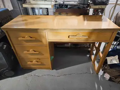 - Antique/vintage canadian made desk. Very sturdy, with a little weight to it. - Will not respond to...