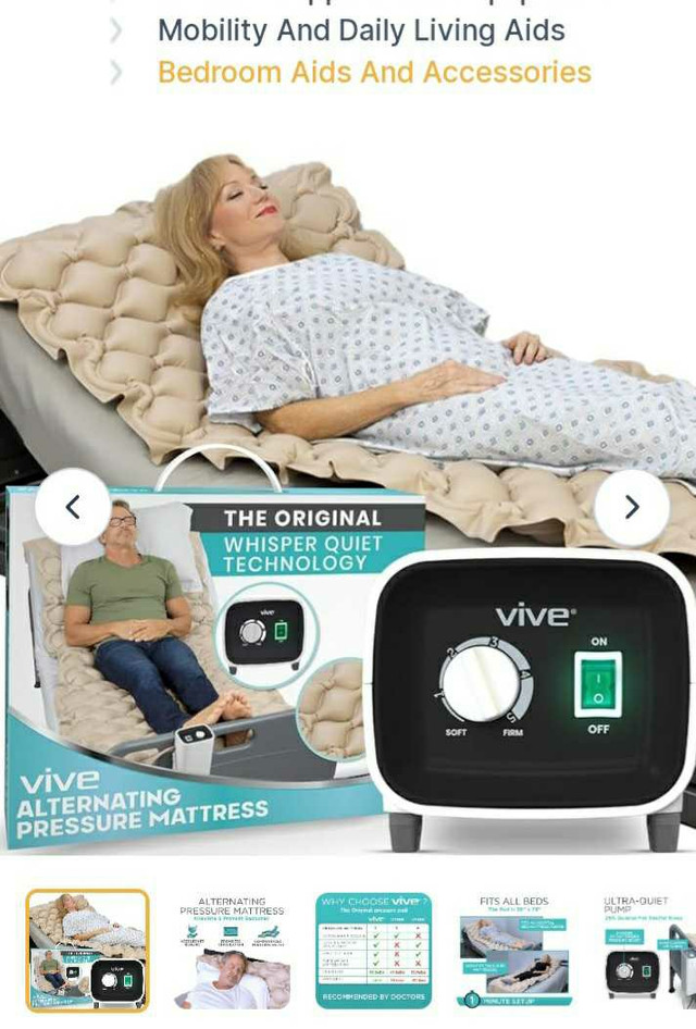 VIVE alternating pressure bed pad dans Santé et besoins spéciaux  à Hamilton - Image 3