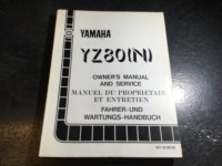 1985 Yamaha YZ80 (N) Owner's Service Manual 2 Stroke Dirt Bike