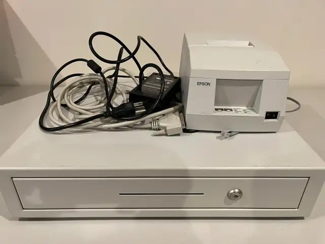 Cash drawer with Epson receipt printer and cables in Other Business & Industrial in Markham / York Region - Image 2