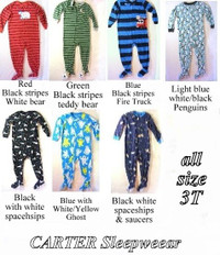 Baby Sleepers, pj, 3T, 7 1-pc, soft, warm, CARTER $5 ea