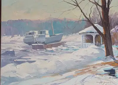 Christian Bergeron, Original Oil Painting, "A St Joseph de la Ri, View more