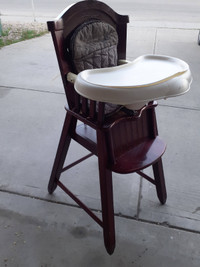 Eddie Bauer Wood High Chair, Michelle, Cherry wood