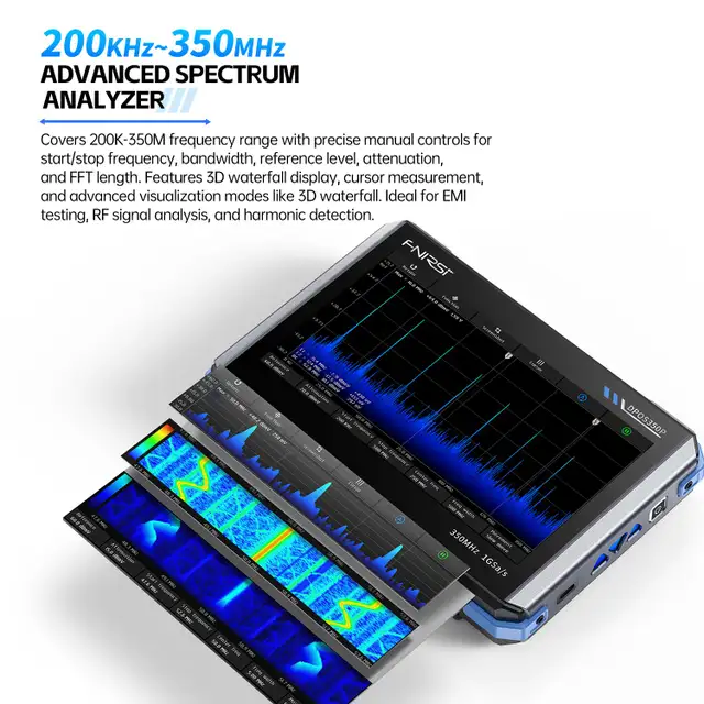 FNIRSI DPOS350P Tablet Oscilloscope 350MHz, Spectrum Analyzer in General Electronics in City of Montréal - Image 6