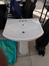 Pedestal sink and leg, white $80