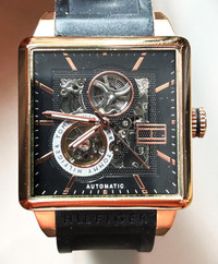 TOMMY HILFIGER SQUARE AUTOMATIC ANALOG WATCH - WORKS PERFECTLY