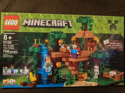 Brand New sealed Lego Minecraft 21125 The Jungle Tree House 706 pieces ages 8+ retired set See other...