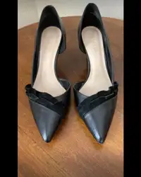 Black Leather Shoes size 8