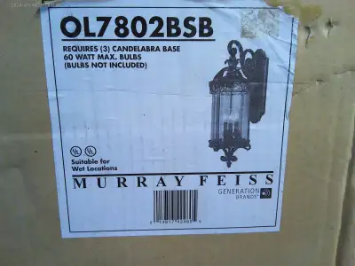 Murray Feiss OL7802BSB Outdoor Wall Lantern, View more