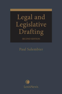 Legal and Legislative Drafting 2E SALEMBIER 9780433486909