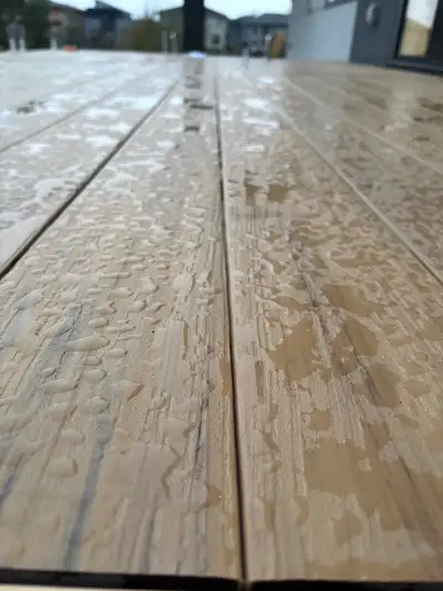 We have extra composite deck board left over from our project (we ordered quite a bit extra and also...