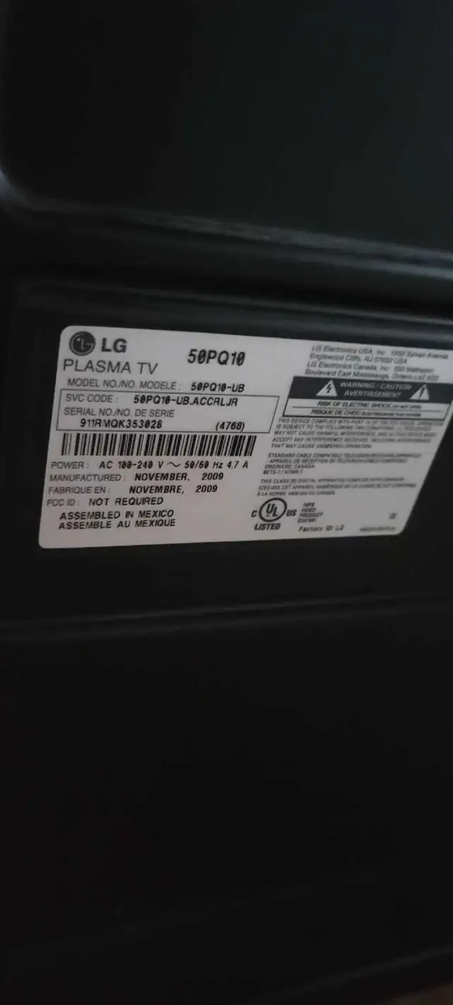 LG plasma 47 inch Television works great in General Electronics in Ottawa - Image 5