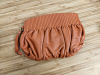 Bodhi orange clutch purse