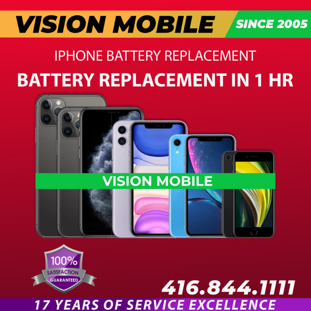 iPhone ORIGINAL Battery Replacement - Apple Certified Technician in Cell Phone Services in City of Toronto