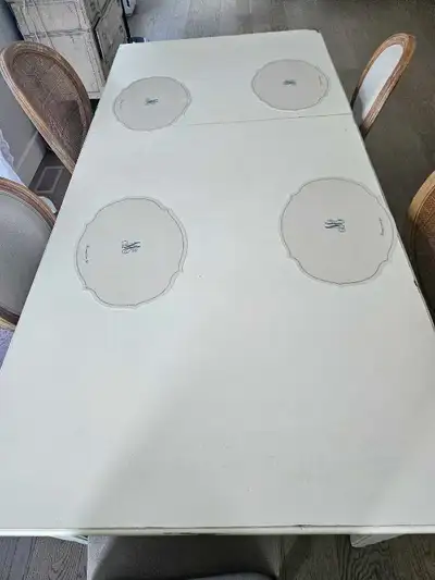 Ethan Allen Solid Wood Dining Table + 4 Chairs, View more