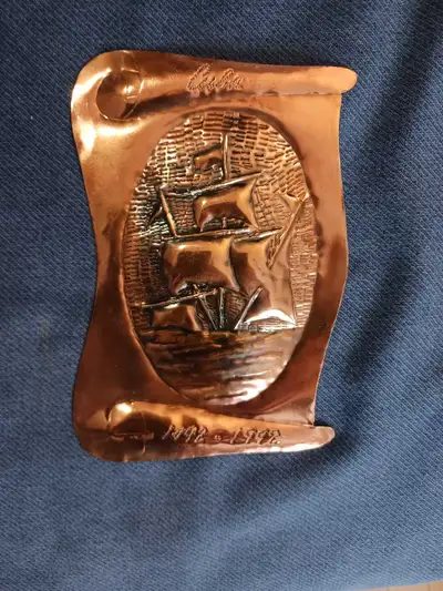 Cadre - plaque en cuivre de Cuba, View more