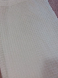 Checkered Sheer White Drapes