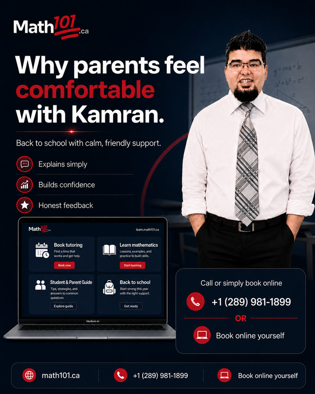  Friendly Math Tutor | Grades 3–12 & University | Mississauga