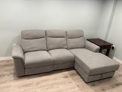 Structube Roger Sectional Sofa with Power Recliner and Chaise, View more