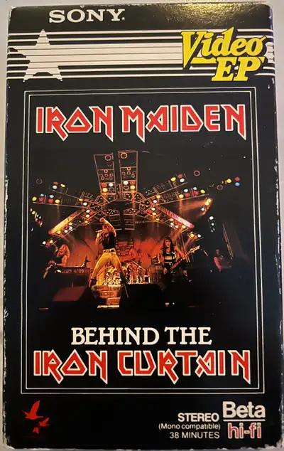Rare collector piece. Vintage Betamax cassette of Iron Maiden. Good condition. $20 Pick up St James...