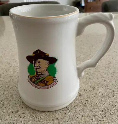 Vintage Boy Scouts Mug, Lord Baden Powell of Gilwell.  Canada , View more