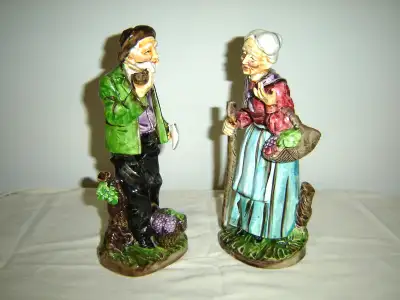 OLD COUPLE (MAN & WOMAN) FIGURINES, View more