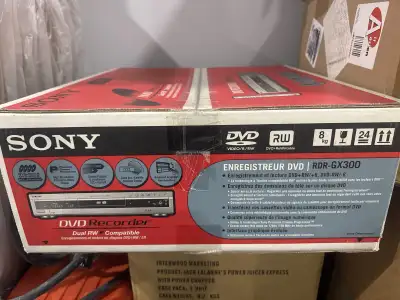 I am offering a used Sony DVD Recorder RDR-GX300, which supports DVD/RW recording and playback. It c...