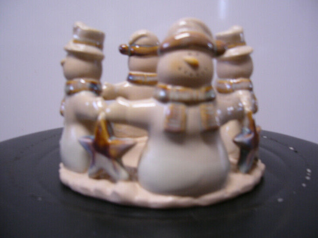 SNOWMEN PILLAR CANDLE HOLDER in Arts & Collectibles in Dartmouth