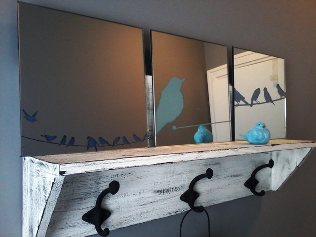 THREE 8 X 8 BIRD MIRRORS in Home Décor & Accents in Moncton - Image 2