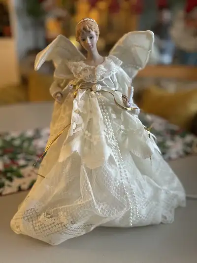 Christmas Angel Decoration Approx 14” high Wings & arms move $25, firm Cash only Pick up only St Jam...