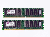 Desktop Memory - 2GB - 2X1GB Kingston KTD8300/1G DDR400 (PC3200)