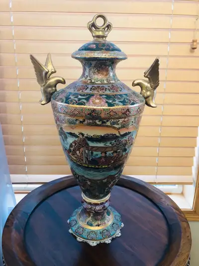 - Asian Vase - Estate Sale so don’t know anything about it. - Very Colourful with Asian art. - Wings...