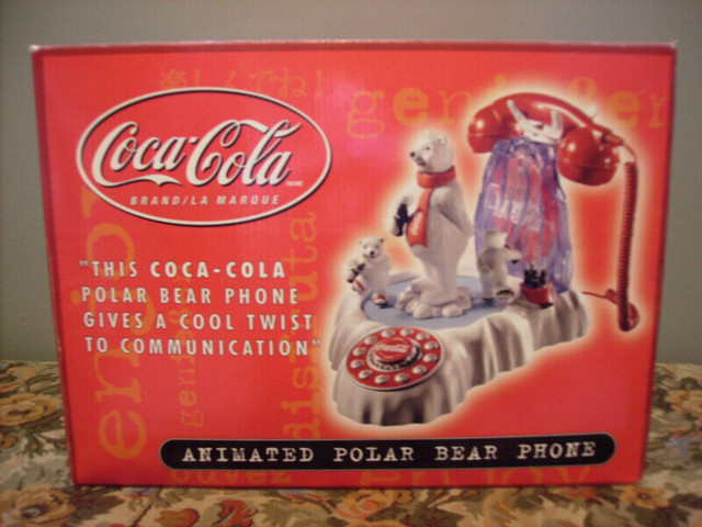 COCA COLA ANIMATED POLAR BEAR TELEPHONE in Arts & Collectibles in St. Catharines