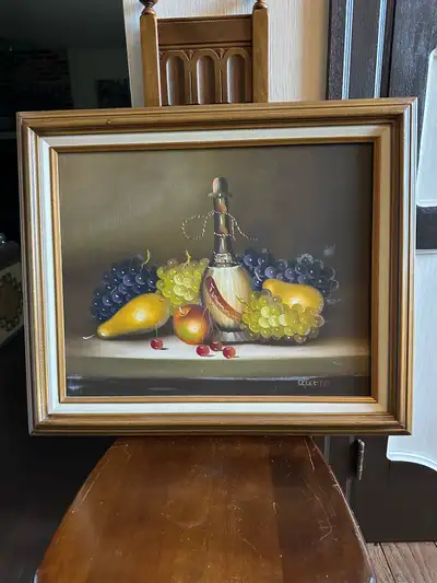 VINTAGE REAL PAINTING ON CANVAS SIGNED BY ARTIS ;” DOUCETTE”, View more