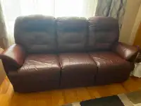 COUCH RECLINER BOTH ENDS - 3 SEATER
