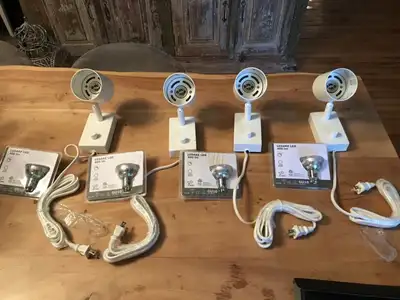 Lampes appliques murales blanches IKEA white wall lamps (4), View more