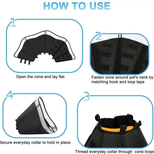 New Medium Dog recovery collar cone e-collar in Accessories in Brantford - Image 6