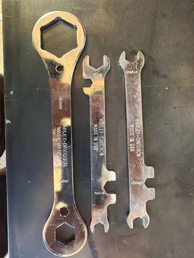 I am selling a Harley Davidson wrench set, combination axle and multi-tool wrenches The set includes...