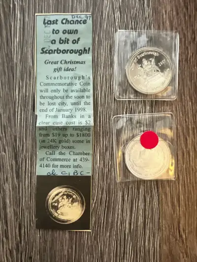 1997 Scarborough, Canada Chamber of Commerce token coin, View more