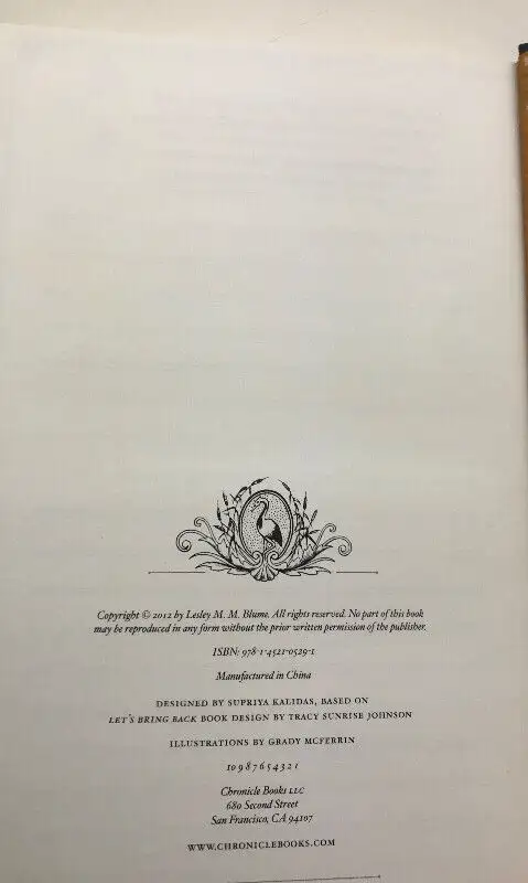 Let's Bring Back: A Journal ;BY LESLEY M. M. BLUME in Other in Mississauga / Peel Region - Image 4