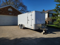 Tandem construction trailer for sale.