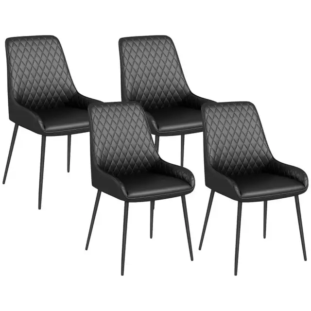 PU Leather Kitchen Chairs with Metal Legs in Chairs & Recliners in Markham / York Region - Image 9