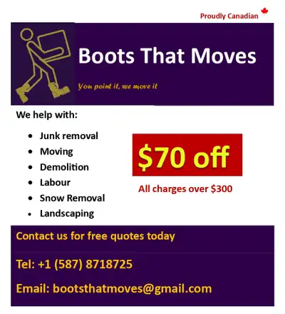 Cheapest junk removal, moving, snow removal in Calgary & surroun, View more