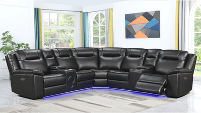 New 5-Seater Sectional Recliner In Leathaire Upholstery Big Sale, View more