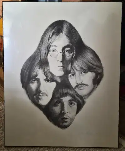 Vintage plaque picture of the fab 4 / the beatles, View more