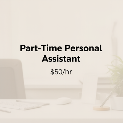 Part-Time Personal Assistant Needed – Flexible, Ongoing, View more