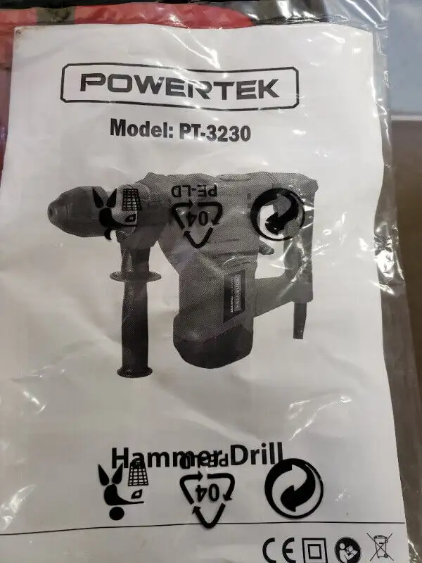POWERTEK PT-3230 1500W HAMMER DRILL in Power Tools in Lethbridge - Image 4