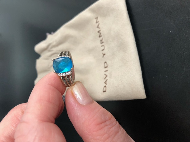 David Yurman Petite Wheaton®   Topaz  Bleu et Diamant dans Bijoux et montres  à Longueuil/Rive Sud - Image 4