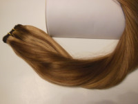 FLATWEFT 100% HUMAN REMY HAIR EXTENSIONS #4P/27  22" L