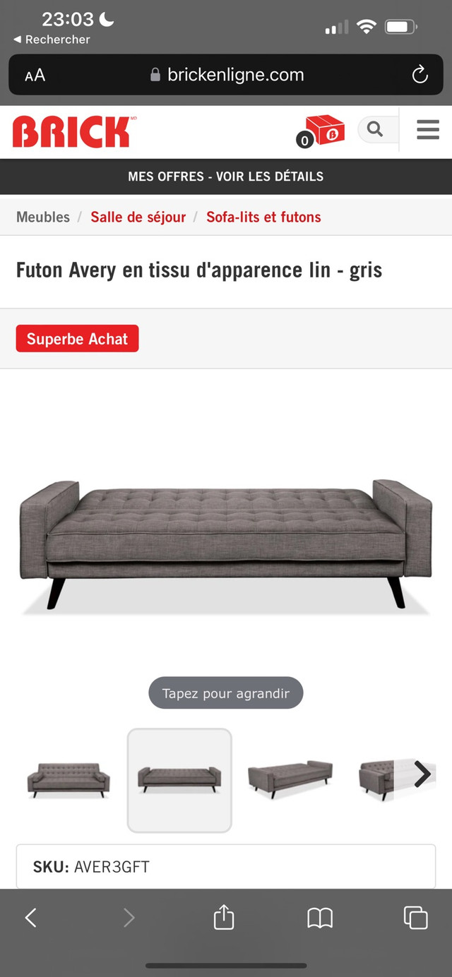 Lit sofa / futon dans Sofas et futons  à Ville de Montréal - Image 2